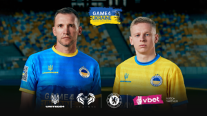 A VBET tamogatja a Game4Ukraine jotekonysagi merkozest