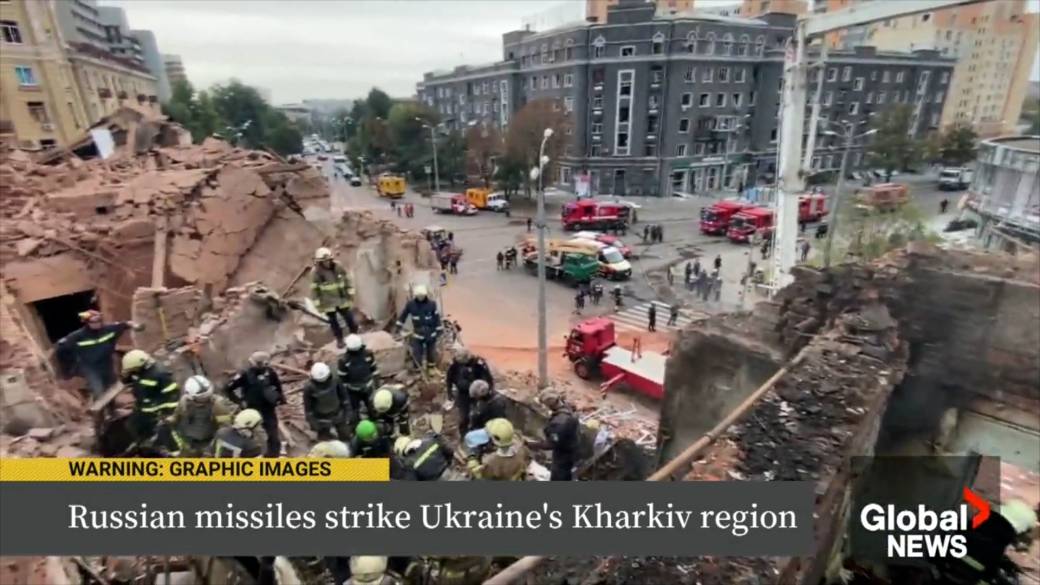 Kattintson ide a videó lejátszásához: „Rakéták érte az ukrajnai Harkov régiót, Oroszország szerint nem céloz civileket”