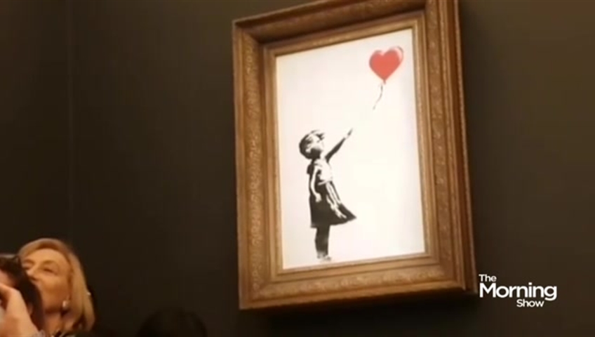 Kattints a videó lejátszásához: „Banksy festmény önmegsemmisíti”