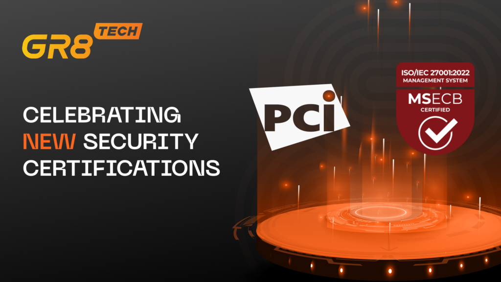 A GR8 Tech biztositja a PCI DSS es ISO 27001