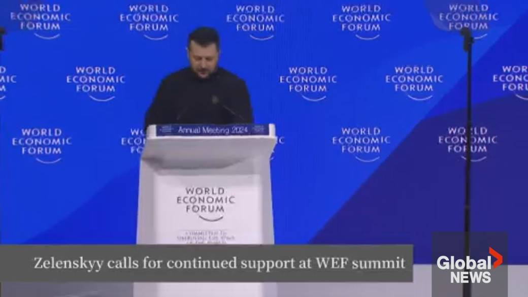 Kattints a videó lejátszásához: „WEF-csúcs: Zelenszkij Ukrajna Oroszország elleni harcának folyamatos támogatására szólít fel”