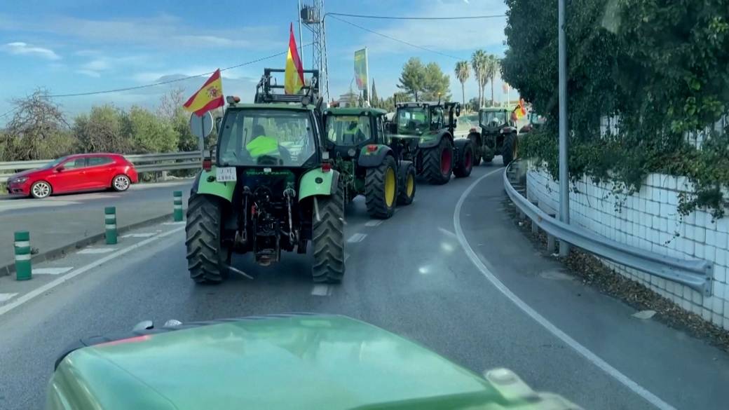 Kattintson ide a videó lejátszásához: „Az árak megfojtanak minket”: A mezőgazdasági termelők tiltakoznak Spanyolországban és Bulgáriában az EU agrárpolitikája ellen