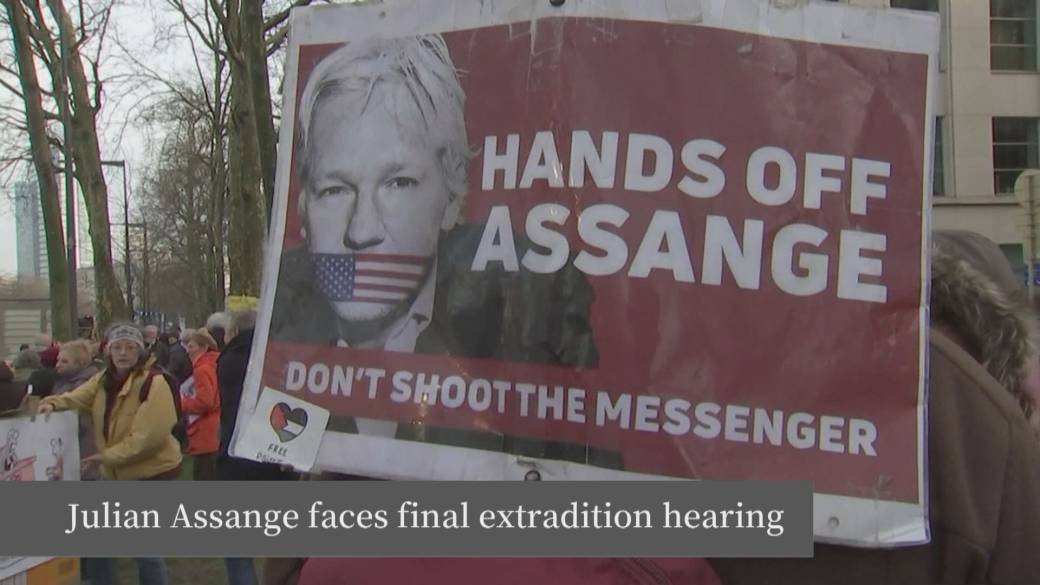 Kattints a videó lejátszásához: „Assange Faces végső kiadatási tárgyalás”