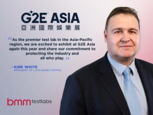 A BMM Testlabs kiállít a Global Gaming Expo (G2E) Asia